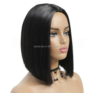 12 pulgadas <span class=keywords><strong>barato</strong></span> al por mayor resistente al calor Bob corto recto pelucas de pelo sintético adecuado para fiestas y uso diario - Product Image 2