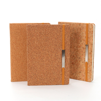 Carnet esthétique en liège orné de paillettes dorées, avec plaque métallique spécialisée, élastique et pages lignées – Offre Spéciale