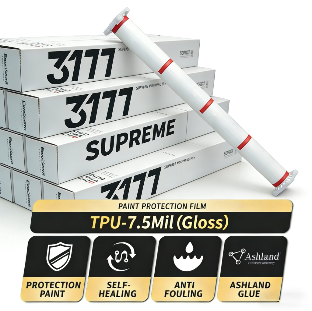 3177 TPU 7.5mil Transparent Protective Car Wrap, Paint Protection Film, Full Vehicle Coverage, Packaging Film,10-Year Warranty