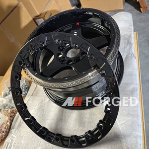 Piatto profondo 2 pezzi Beadlock OEM stile ruote forgiate Gloss Black per Nismo Nissan R32 R33 R34 R35 GTR ruote - Product Image 4