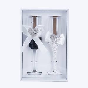 Ensemble de verres à vin pour <span class=keywords><strong>robe</strong></span> de mariage verres à champagne verres à la mode à pieds hauts fournitures et cadeaux de mariage - Product Image 6