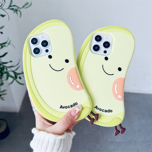 เคสโทรศัพท์มือถือซิลิโคนลายอะโวคาโด 3 มิติ สำหรับ iPhone 17 16 15 14 13 Pro Max ลายยิ้ม ผลไม้สีเขียว นุ่ม ยืดหยุ่น ป้องกันด้านหลัง รุ่นใหม่ - Product Image 5