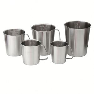 Tasse à mesurer en acier inoxydable 500ml 700ml 1000ml 1500ml 2L, pichet à mousse de lait pour café et latte art avec poignée - Product Image 1