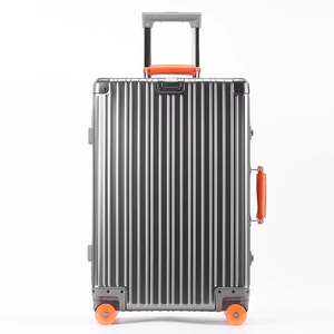 All Aluminum Alloy Carry on <strong>Suitcase</strong> Leather Handle Travel Case Bags Rolling <strong>Suitcases</strong> Luggage with Spinner Wheel TSA <strong>Lock</strong> - Product Image 5
