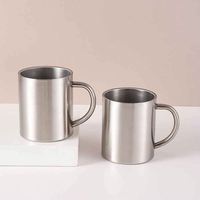 Cadeau d'entreprise, design moderne, tasse à café en acier inoxydable isolée sous vide de 300 ml, isolation thermique de 6 à 12 heures pour une utilisation au bureau