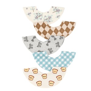 Bavoir bébé réversible imperméable de style coréen en pur coton doux absorbant et résistant aux taches pour les nourrissons et les tout-petits de 0 à 3 ans - Product Image 2