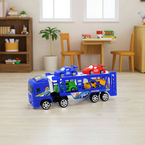 Mini <span class=keywords><strong>dessin</strong></span> <span class=keywords><strong>animé</strong></span> pour enfants véhicule jouet en plastique <span class=keywords><strong>tracteur</strong></span> à inertie remorque conteneur <span class=keywords><strong>camion</strong></span> avec caractéristiques de base véhicule jouet à Friction - Product Image 3