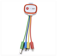 Câble USB de charge tout-en-un 3, 4, 5, 6 en 1, coloré et lumineux, avec logo en résine époxy, pour cadeaux d'affaires en gros