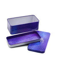 Boîtes d'emballage rectangulaires en fer blanc de qualité alimentaire pour café, boîtes métalliques pour thé, boîtes en fer blanc recyclables et jetables