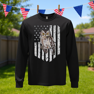 T-shirt a maniche lunghe con bandiera americana e disegno del 4 luglio - Product Image 3