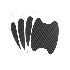 MESOROCK 4 pièces universel 3D fibre de carbone poignée de porte de <span class=keywords><strong>voiture</strong></span> peinture anti-rayures autocollant Auto poignée de porte tasses coussin de protection - Product Image 5