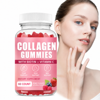 Compléments alimentaires à base de plantes de haute qualité favorisant la croissance des cheveux et des ongles, la santé de la peau, gommes au collagène avec biotine + vitamine C