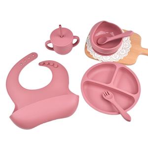 Bebe ชุดป้อนอาหารซิลิโคนกันน้ำชุดภาชนะบรรจุอาหารแบบดูดเกรดอาหารสำหรับทารกชุดอุปกรณ์หย่านมโลโก้ตามสั่ง - Product Image 6