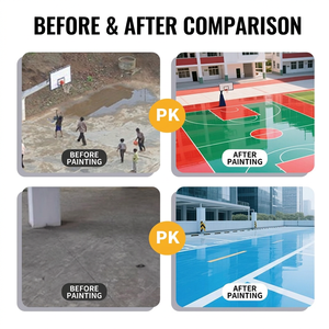 Pintura Acrílica para Pisos de Exteriores Resistente al Desgaste y a la Luz Solar, con Aplicación con Brocha, para Canchas de Baloncesto y Bádminton - Product Image 5
