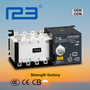 Interruptor de Transferencia Automática Eléctrico Trifásico de 4 Polos 123 Yuye 100A 250A 630A con Arranque de Generador, Fabricado en China - Product Image 1