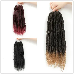 X-TRESS PT Braids Hair Passion Twist 14 Inch Pre Looped Bomb Twist Afro Crochet Braid Synthetic Braiding Hair Extension