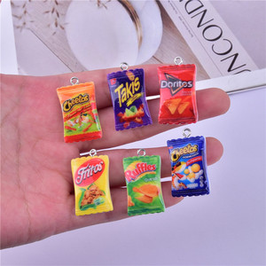 Bolsa de Aperitivos de Resina de Simulación, Resina 3D con Técnica de Goteo de Aceite, Dijes de Comida, Colgante DIY, Accesorios para Carcasas de Teléfono - Product Image 3