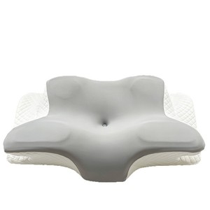 Oreiller en mousse à mémoire de forme en forme de papillon, soutien cervical, pour dormir sur le côté, fermeté moyenne, gris - Product Image 5