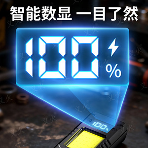 Aluminum Alloy Flashlight High Beam Long Battery Life EDC Magnetic Work <b>Light</b> Outdoor Digital Display <b>Led</b> Flashlight - Product Image 1