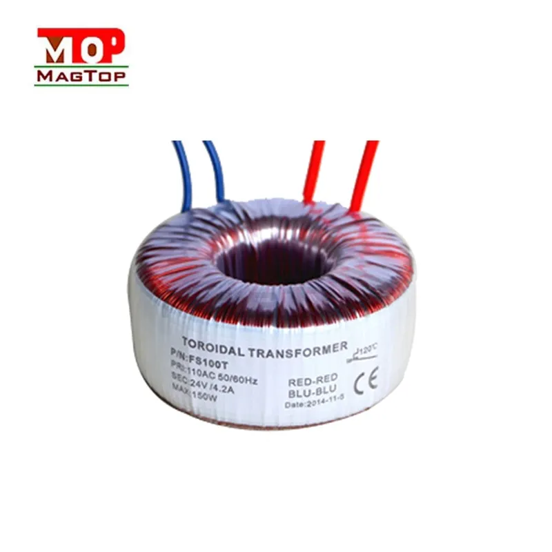 Adım aşağı ferrit çekirdek 250 watt ses amplifikatörü toroidal güç trafosu