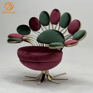 Silla redonda de trono, sofá, sillones circulares, sala de estar, sofá individual moderno de lujo