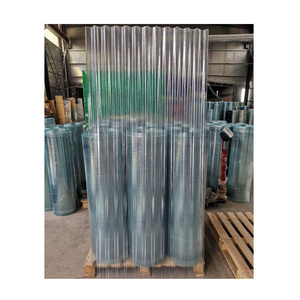 Công nghiệp UV kháng <span class=keywords><strong>FRP</strong></span> hình thang sóng tấm lợp màu xanh sợi thủy tinh mịn Grit kết thúc khuôn kỹ thuật Cắt Uốn - Product Image 2