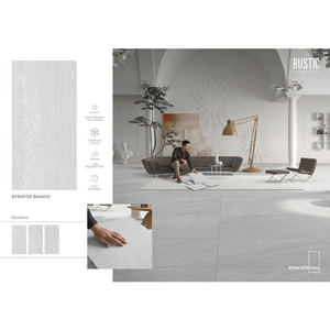 Azulejos de Porcelana Rústicos Marrones para Villa, 600x1200mm, Acabado Mate, Estilo Mármol - Product Image 5