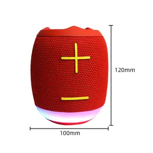 Waterproof Ipx6 Memory Card Slot Speaker Music Dazzle Color Lamp Wireless Connect Hands Free Function Mini Fabric