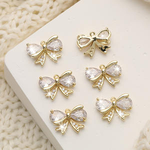 14k Gaobo City Bow Pendant Diy Handmade Material <b>Bracelet</b> Necklace Mobile Phone Chain Accessories - Product Image 1