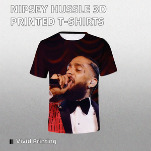 T-shirts décontractés pour hommes de haute qualité, imprimés en 3D, à manches courtes, style hip-hop Nipsey Hussle, ventes chaudes - Product Image 2