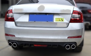 XLstyling nuovo stile diffusore paraurti posteriore accessori esterni ABS labbro posteriore auto per <span class=keywords><strong>Skoda</strong></span> <span class=keywords><strong>Octavia</strong></span> 3 2014-2017 - Product Image 4