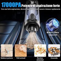 Mini aspirateur à main sans fil alimenté par batterie rechargeable Air Duster 42 m/H Airflow 8 Kpa Aspiration pour voiture et bureau