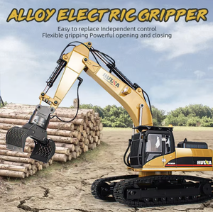 <span class=keywords><strong>HUINA</strong></span> 580 1580 1/14 Excavatrice RC Métallique Améliorée, Véhicule d'Ingénierie Électrique avec Grappin à Boules et Pince Rotative à 360°, Modèle <span class=keywords><strong>V4</strong></span> 2025 - Product Image 3