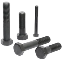 Vis à tête hexagonale de classe 10.9, zinguée/oxidiée noire, haute résistance à la traction, DIN 933, filetage complet, acier allié pour machines et équipements