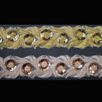 Galon de Dentelle Perlé 100% Polyester 7cm Largeur Marque YUGU Qualité Doublement Vérifiée Tissu Brodé Fleur Perlé de Luxe Africain pour Mariage