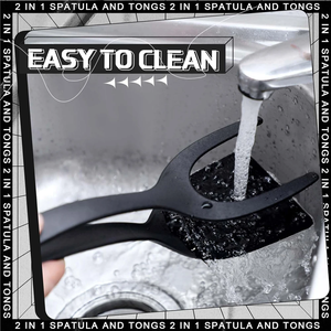 Spatule-pince 2-en-1 pour œufs, crêpes, poisson, toast français, omelettes – Ustensile de cuisine antiadhésif pour la maison - Product Image 5