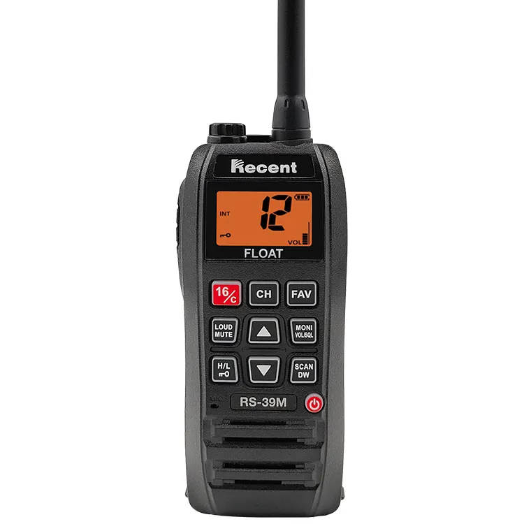 Marine Transceiver RS-39M VHF IP-X7 Waterproof Handheld Walkie Talkie Float Boat Vessel Talk Two Way Radio