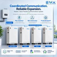 Baterai Surya LiFePO4 SWA 16kWh 51.2V 314Ah IP65 Dilengkapi Pemanas WiFi Bluetooth hingga 16 Unit Paralel Dapat Diperluas Penyimpanan Energi Rumah OEM