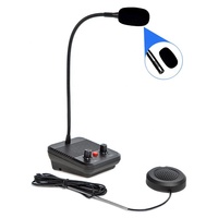 Intercomunicador de Ventana Bidireccional con Cable, Micrófono y Altavoz Anti-Interferencia para Hablar a Través del Vidrio, para Bancos, Hospitales, Oficinas de Boletos