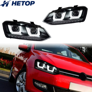 Faro Anteriore HETOP <span class=keywords><strong>Polo</strong></span> 2011-2018 con Lente LED, Aggiornamento Lampada Frontale, Accessori Auto, Vendita Calda, Plug and Play, DRL per <span class=keywords><strong>Volkswagen</strong></span> - Product Image 1