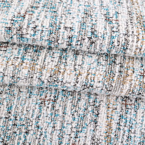 Stock 250-380gsm Rouge Épais Polyester Viscose Coton Tissé Fil Teint Boucle <span class=keywords><strong>Tweed</strong></span> <span class=keywords><strong>Tissu</strong></span> pour Manteaux - Product Image 5