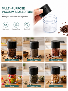Contenitore Ermetico Sottovuoto da 80ml per Tabacco, Impermeabile, con Chiusura a Pressione e Logo Personalizzato per Erbe e Tabacco - Product Image 6