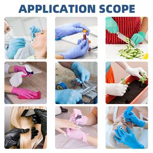 Gants en nitrile sans <span class=keywords><strong>latex</strong></span> Examen du médecin Bout des doigts texturés Encre jetable Bleu Poudre libre 3mil Gants en nitrile pour médical - Product Image 5