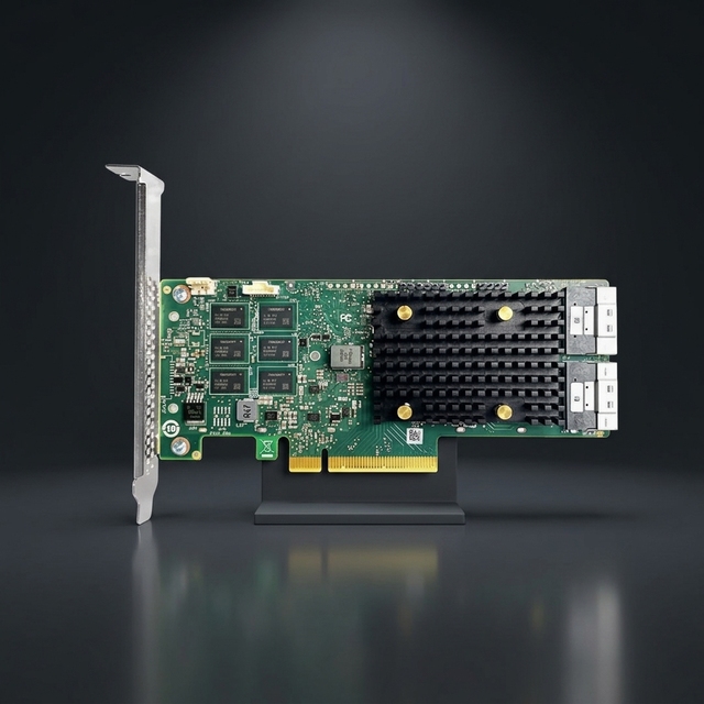 LSI Broadcom MegaRAID 9560-16i RAID Controller Card 16 Internal Ports SAS SATA NVMe Tri-Mode 12Gb/s PCIe 4.0 X8 8GB CacheVault
