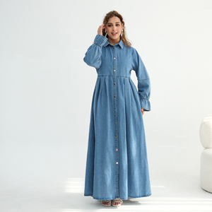 Long Denim Dress - 2025 New Style Maxi Shirt Dress
