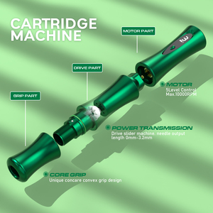 Vente en gros Modèle en bambou Bouton d'opération <span class=keywords><strong>simple</strong></span> Stylo professionnel léger pour machine à maquillage permanent sans fil - Product Image 2