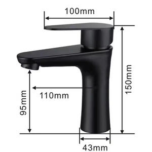 Amérique du Sud Vente chaude en acier inoxydable classique simple pont monté monotrou salle de bain mélangeur robinet de lavabo pour Villa - Product Image 6