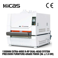 Ponceuse à bande large pour bois HICAS HC-R-RP1300, haute performance, 56,7 kW |   Rouleau à 3 brins de 1300 mm pour meubles en MDF et contreplaqué |   Sie PLC CE