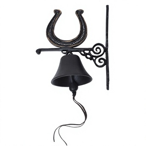 Campana de pared decorativa para vacaciones, campanas de pared de hierro fundido estilo Herradura, tipo de fácil instalación, campanas de jardín de Metal de estilo Vintage - Product Image 1
