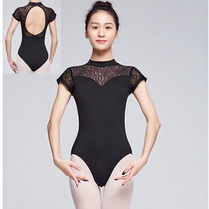 Body da Danza Classica in Pizzo Nero Sexy, <span class=keywords><strong>Abbigliamento</strong></span> da <span class=keywords><strong>Ballerina</strong></span> in Rete per Spettacoli Teatrali da Donna - Product Image 1